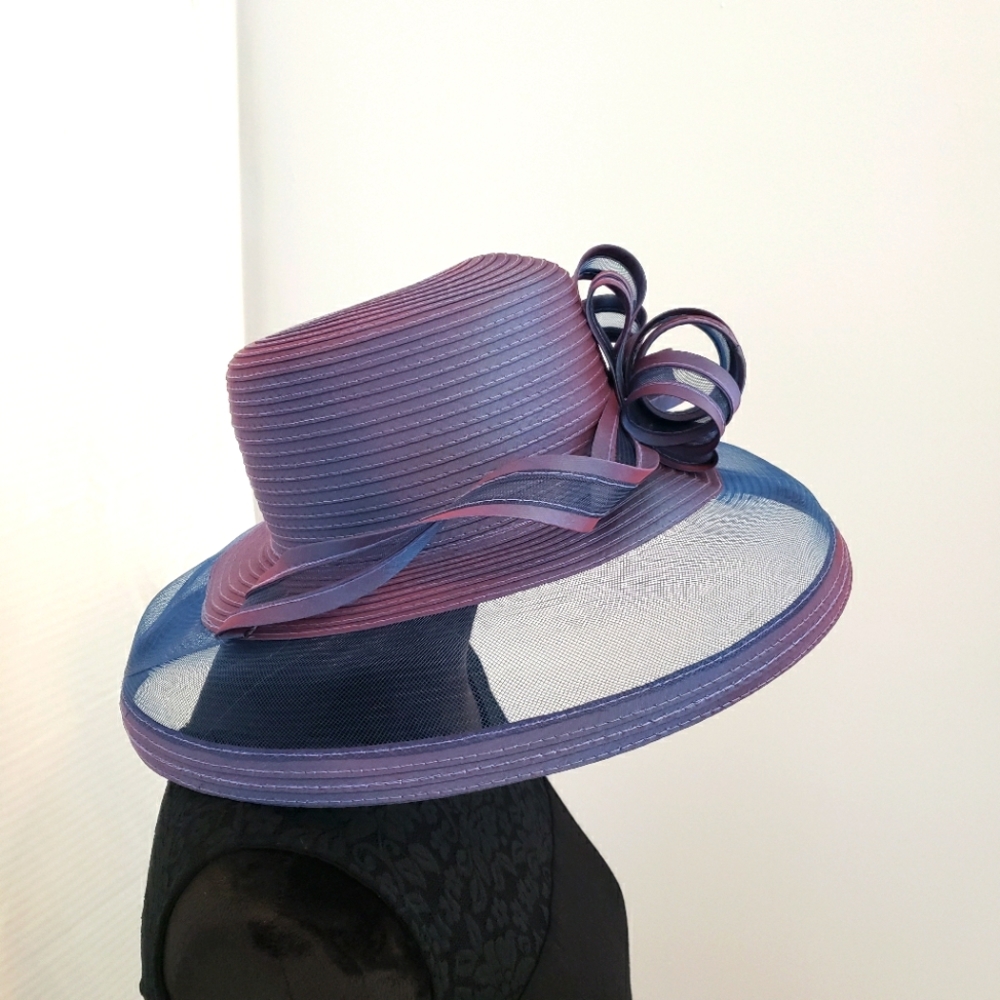 Vintage Purple Hat with Bow